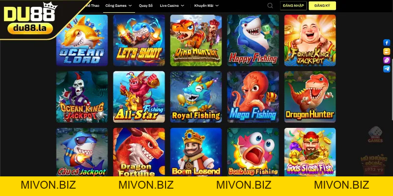 Bắn cá DU88 Online: Khám Phá Thế Giới Đại Dương Sâu Thẳm  - mivon