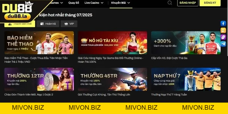 Đăng Ký DU88 Chỉ Với 1 Phút Nhận Quà Cực Kỳ Hấp Dẫn - mivon