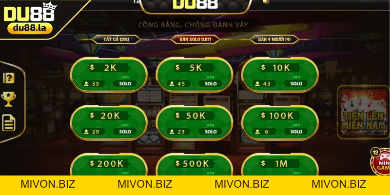 Game Bài Chuyên Nghiệp DU88 - Sân Chơi Cá Cược Đẳng Cấp - mivon
